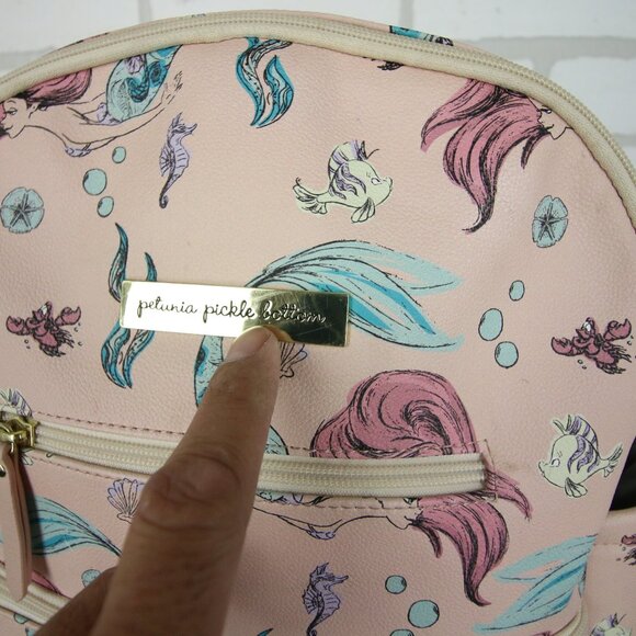 Petunia Pickle Bottom LITTLE MERMAID Disney Ariel Pink Backpack Diaper Bag ONLY - Picture 3 of 16
